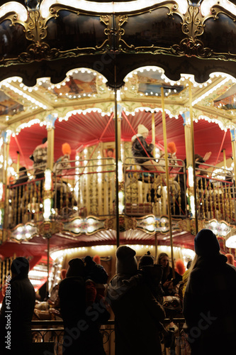 carousel in Gdańsk, Christmas time  © Krystian