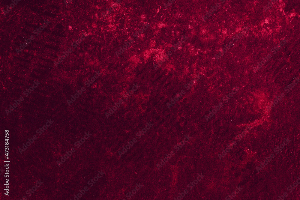 Red grunge background. Abstract chaotic texture of old paint