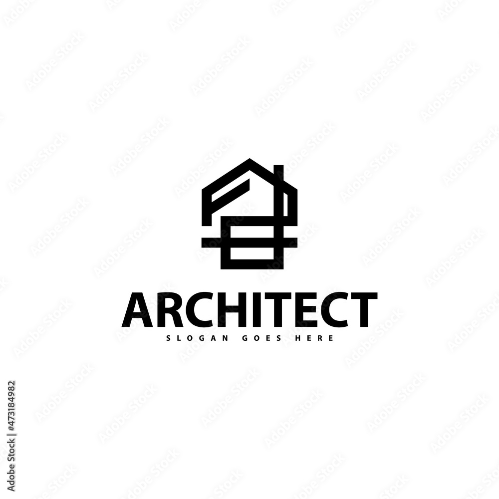 Abstract architect logo design template Abstract architect logo design template