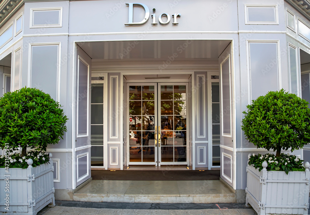 A Christian Dior SE store on the Champs Elysees in Paris, France
