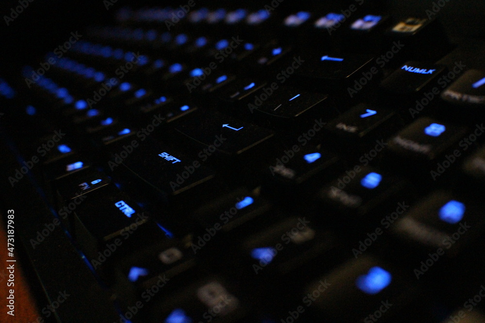 LED Backlit Blue Mechanical Gaming Keyboard LED Backlit Blue Mechanical Gaming Keyboard