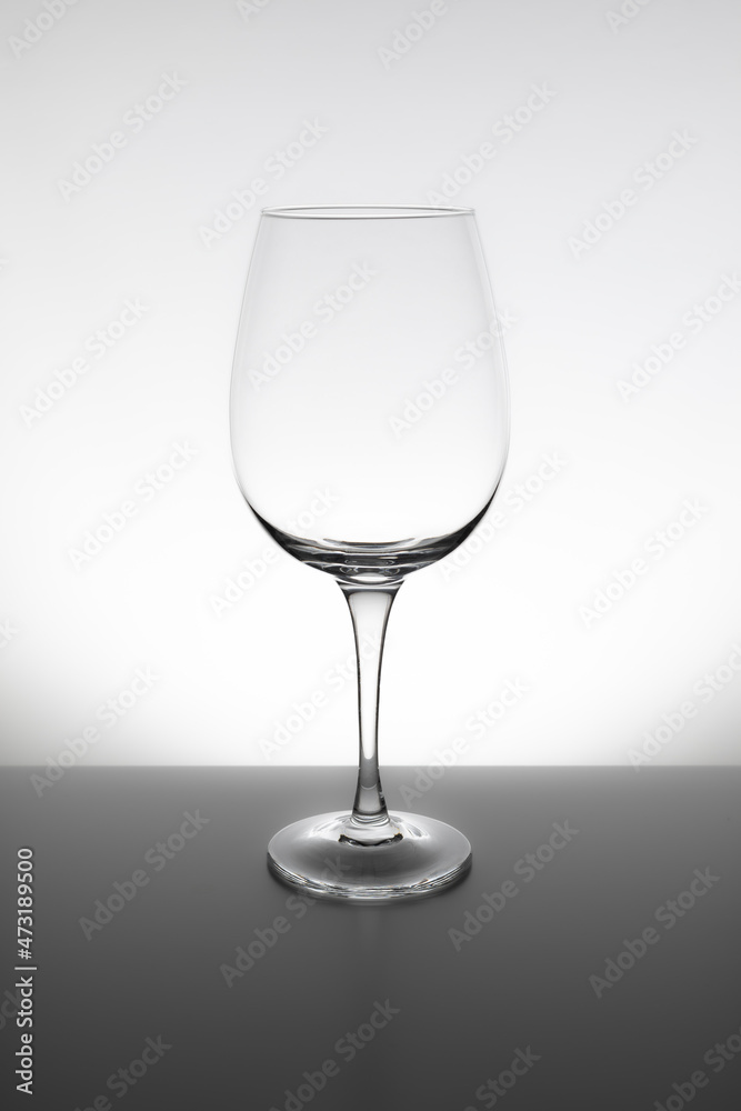 Empty wine glass on white background Empty wine glass on white background