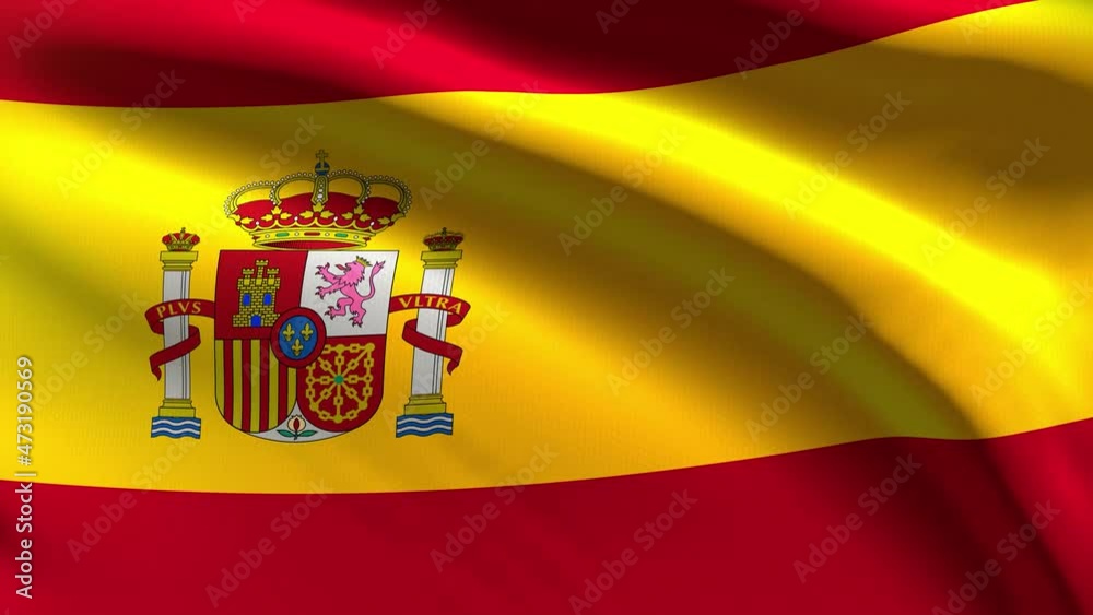 Spain festive flag - loop animation Spain festive flag - loop animation