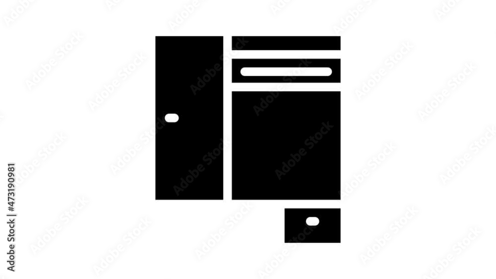 hallway furniture animated glyph icon hallway furniture sign. isolated on white background hallway furniture animated glyph icon hallway furniture sign. isolated on white background