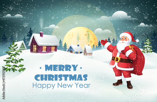 Santa and winter village