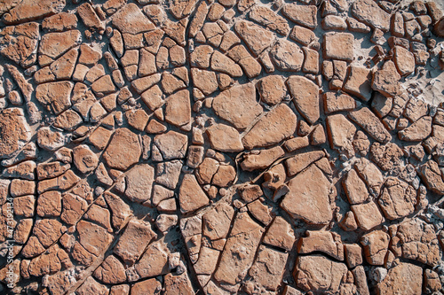Dry and cracked mud soil