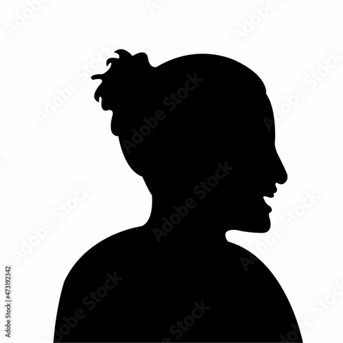 a woman head silhouette vector