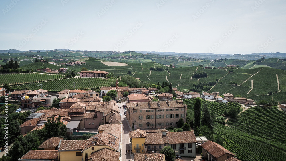 Langhe, the famous wine region in Piedmont, Italy