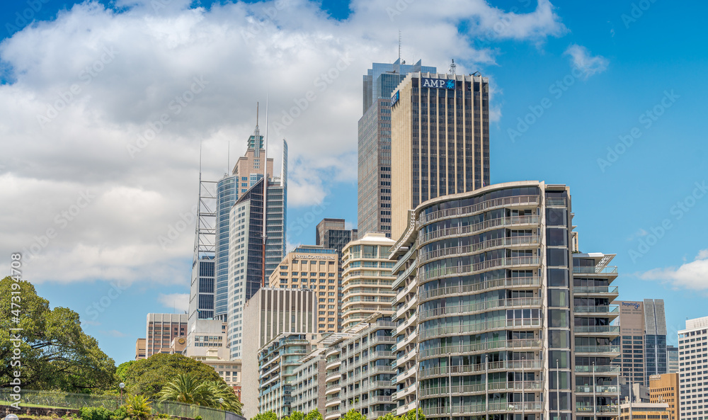 SYDNEY - OCTOBER 2015: Sydney skyline and buildings. Sydney attracts 20 million tourists annually