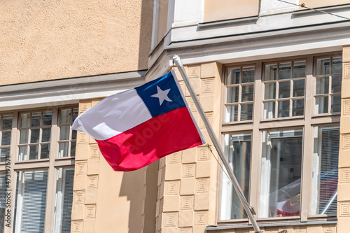Flag of Republic of Chile.