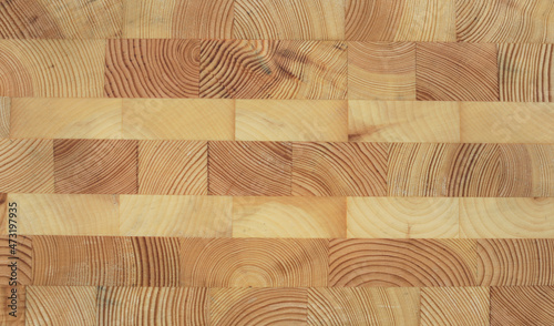 background of glued wooden blocks