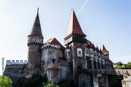 Corvin castle or Hunyad castle. Hunedoara, Romania.