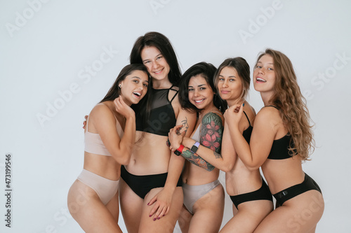 diverse models wearing comfortable underwear, enjoying time together