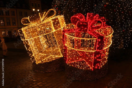 Bożonarodzeniowe świąteczne dekoracje na rynku w Bydgoszczy © SZYMON