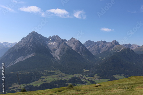Der Blick ins Engadin in den Schweizer Alpen.