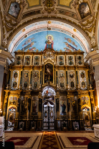 The St. Nicholas Cathedral also called Greek-Catholic Cathedral of St. Nicholas. Oradea, Romania