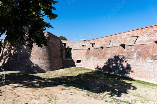 Exterior view of the fortification wall of Oradea fortress. Romania.