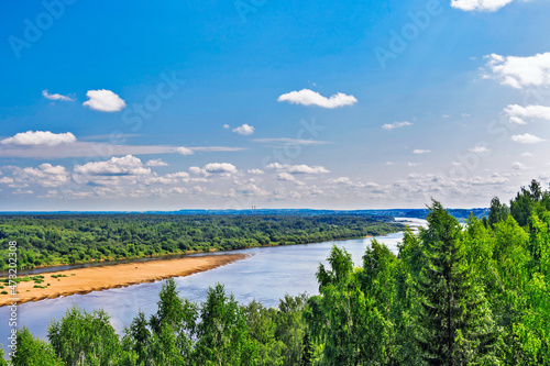 view of the river on a sunny summer day
