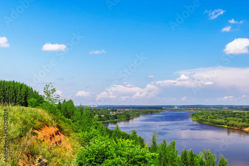 view of the river on a sunny summer day