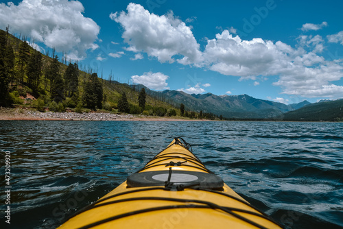 Kayaking at Vallecito Reservoir in Durango Colorado 