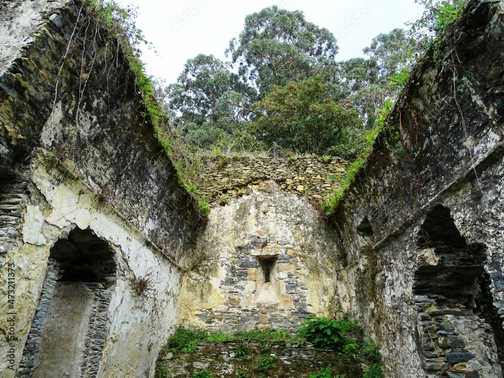 Ruinas de un antiguo monumento en el Occidente de Asturias