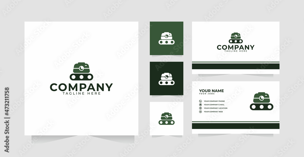 Camera Tank Logo design inspiration and business card Camera Tank Logo design inspiration and business card