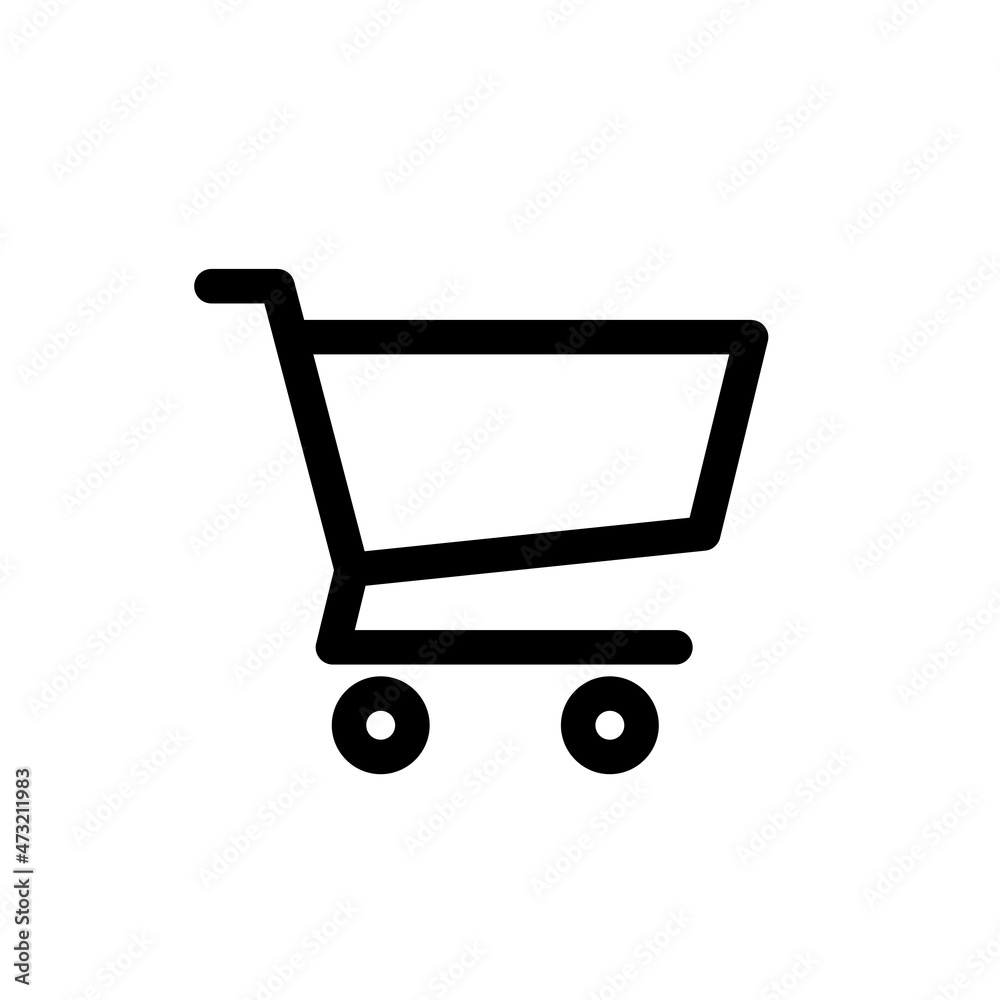 Shopping cart icon. Supermarket shopping basket design. Food cart. Purchase symbol. Isolated raster image on white background. Shopping cart icon. Supermarket shopping basket design. Food cart. Purchase symbol. Isolated raster image on white background.
