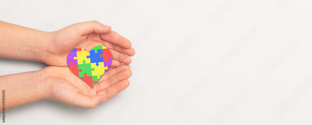 Autism spectrum with puzzle concept Autism spectrum with puzzle concept