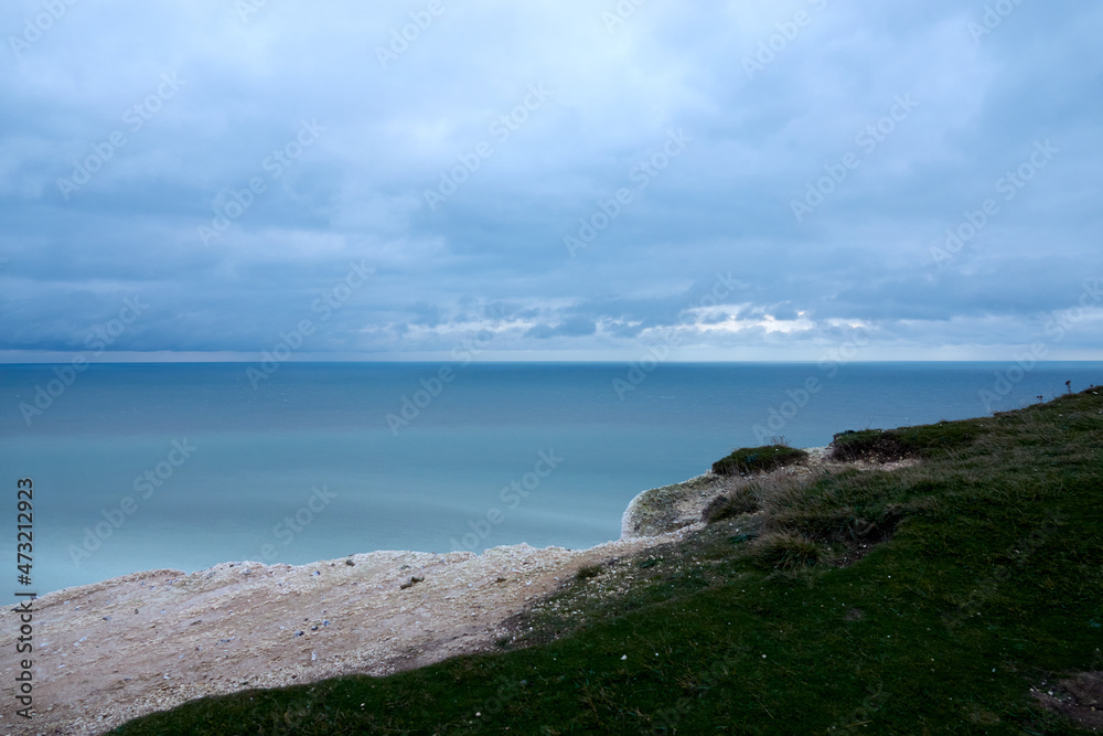 Seven Sisters, Eastbourne, England, moody and atmospheric weather, December 2021