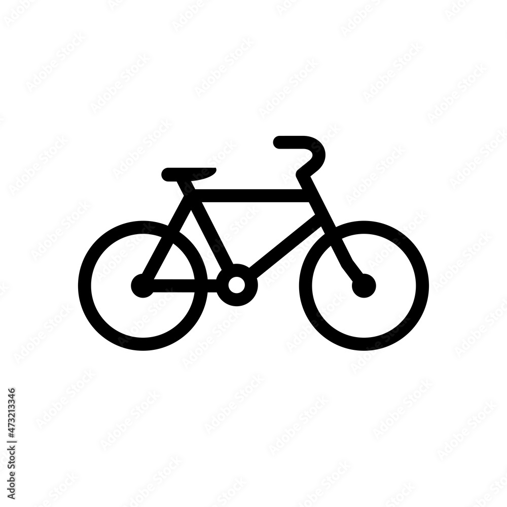 Bicycle sign. Bike outline icon. Cycle path designation. Abstract raster illustration. Isolated pictogram. Bicycle sign. Bike outline icon. Cycle path designation. Abstract raster illustration. Isolated pictogram.