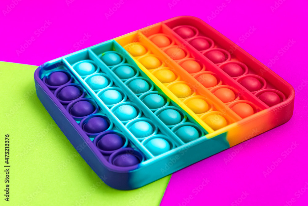 Fidget pop it toy rainbow color, antistress, fun and educational Fidget pop it toy rainbow color, antistress, fun and educational
