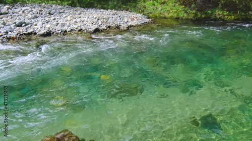 Green transparent river, 16/4/2021