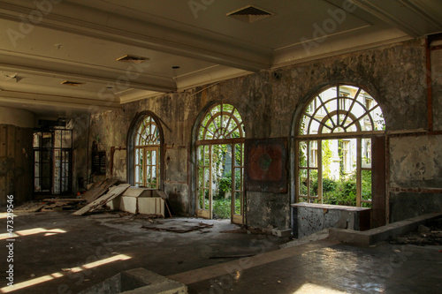 Abandoned former hotel near Dubrovnik  left during Jugoslavian war 1991