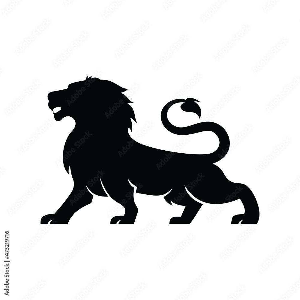 Obraz premium lion silhouette vector