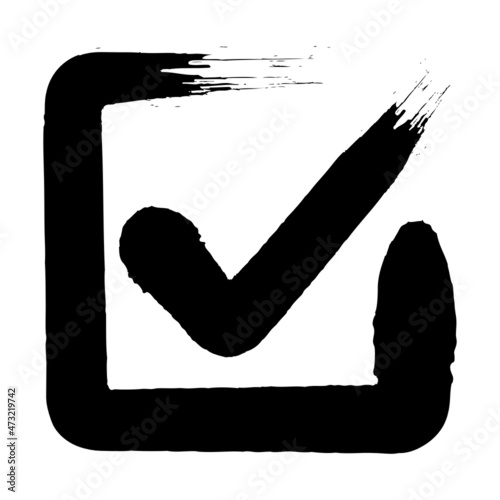 筆で書いたチェックマーク