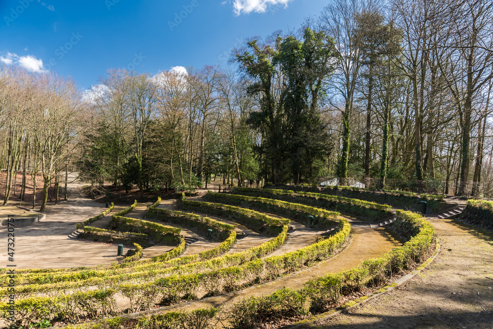 Panoramic view over the natural terraces of the Osseghem park Panoramic view over the natural terraces of the Osseghem park