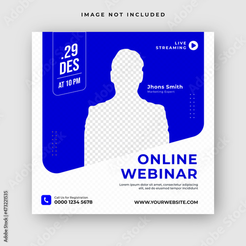 live webinar social media post template