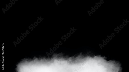 White smoke or fog isolated on black background. © ธนพล สินสร้าง