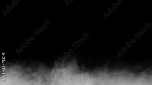White smoke or fog isolated on black background. © ธนพล สินสร้าง