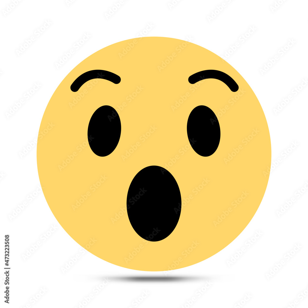 Fototapeta premium wow smiley face emoticon