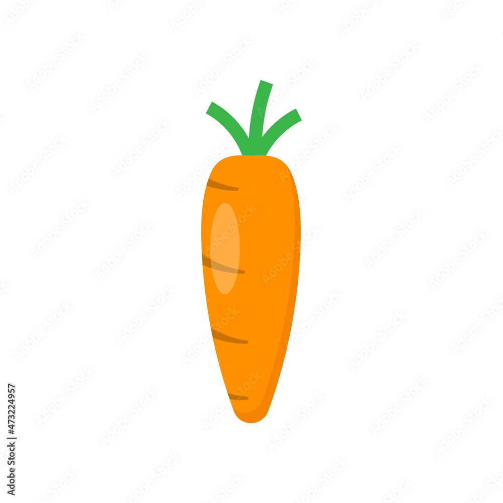 Carrot icon design template vector isolated illustration Carrot icon design template vector isolated illustration