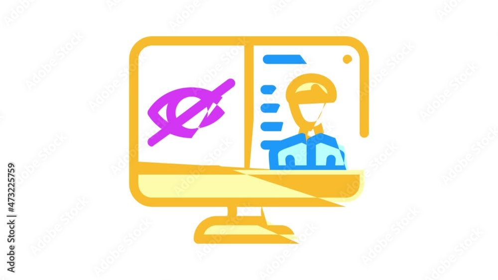 lack of video animated color icon lack of video sign. isolated on white background lack of video animated color icon lack of video sign. isolated on white background
