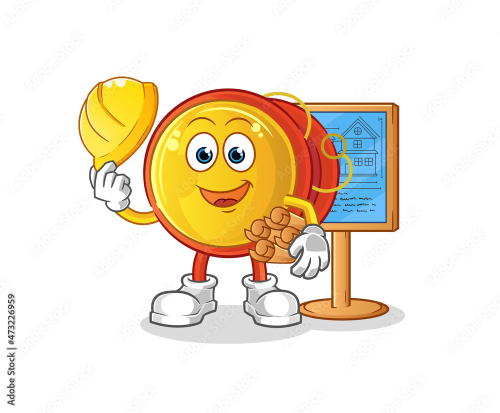 yoyo Architect illustration. character vector yoyo Architect illustration. character vector