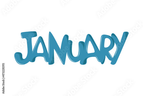 january text isolated