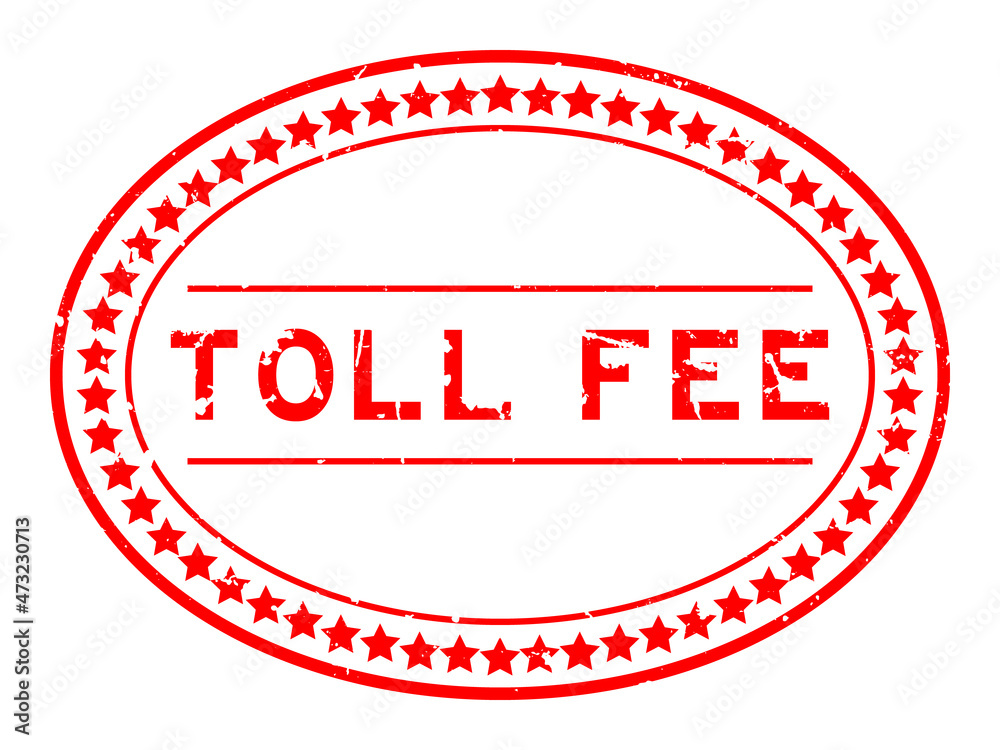 Grunge red toll fee word oval rubber seal stamp on white background Grunge red toll fee word oval rubber seal stamp on white background