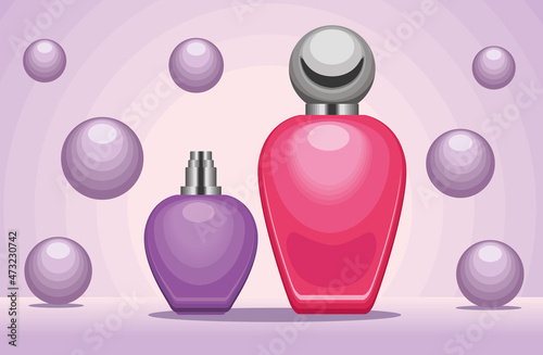 purple and pink perfumes