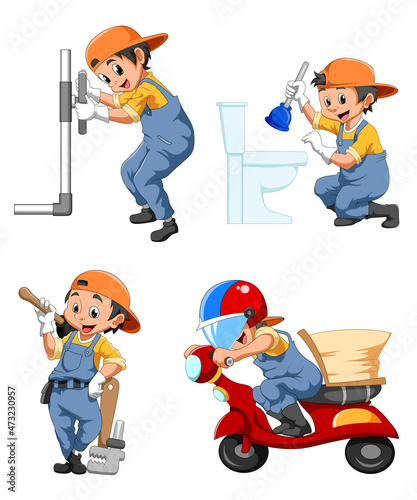 The collection of the plumber are doing the jobs