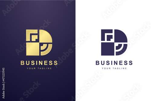 Initial Letter D Logo For Business or Media Company.