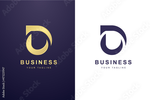 Initial Letter D Logo For Business or Media Company.