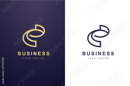 Initial Letter E Logo For Business or Media Company.